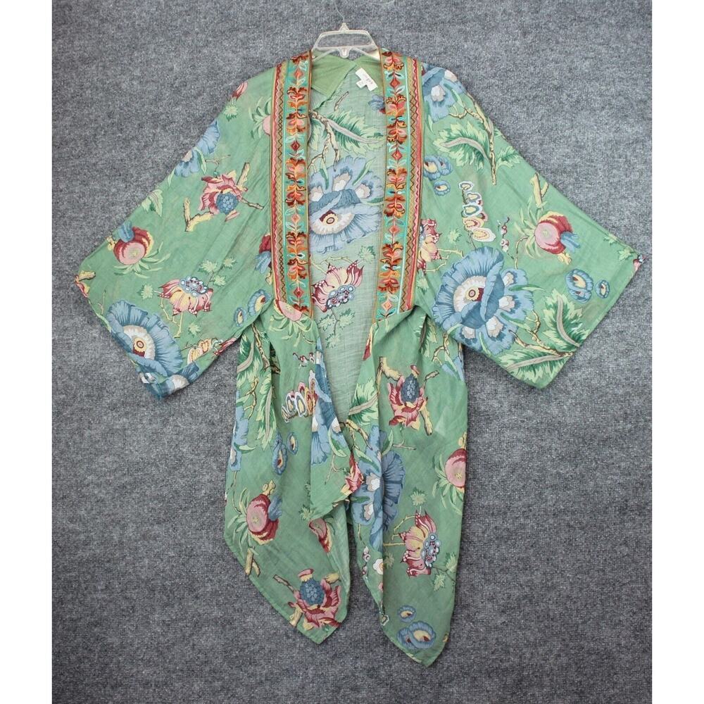 Umgee USA Open Front Women's Medium‎ Multi Color Embroidered Colar